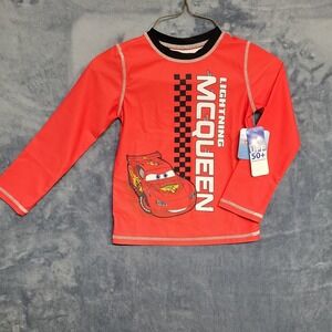 Boys Longsleeve‎ Water Shirt 50+ UV Protection Lightning McQueen, size 5T